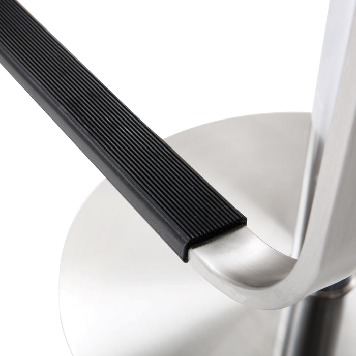Napoli White Stainless Steel Adjustable Barstool