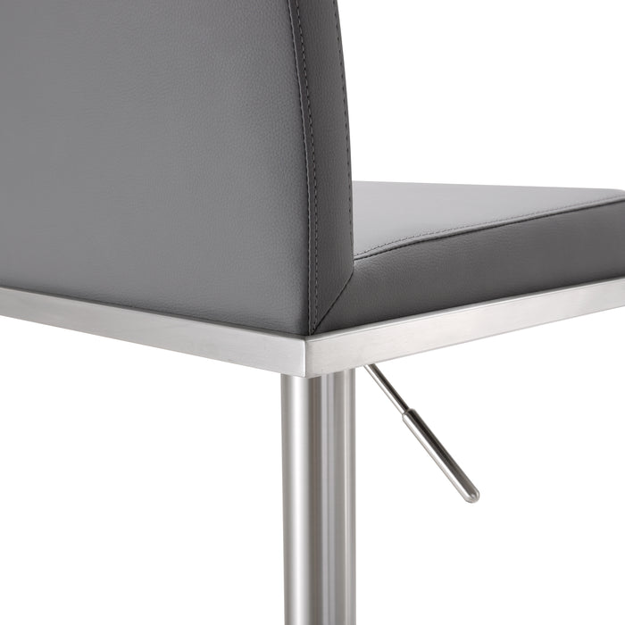 Amalfi Grey Stainless Steel Adjustable Barstool
