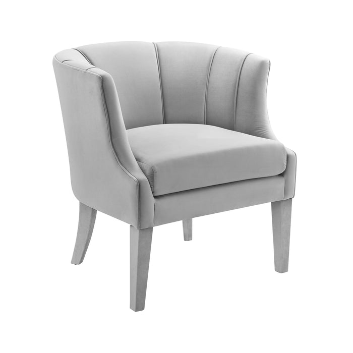 Turin Grey Velvet Chair