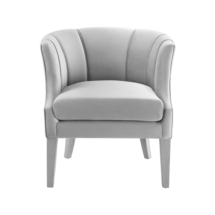 Turin Grey Velvet Chair