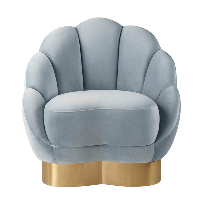 Bloom Sea Blue Velvet Chair