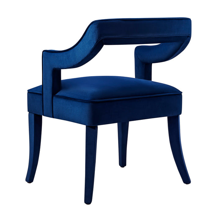 Tiffany Navy Velvet Chair