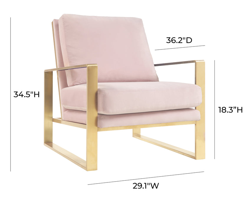Mott Blush Velvet Chair