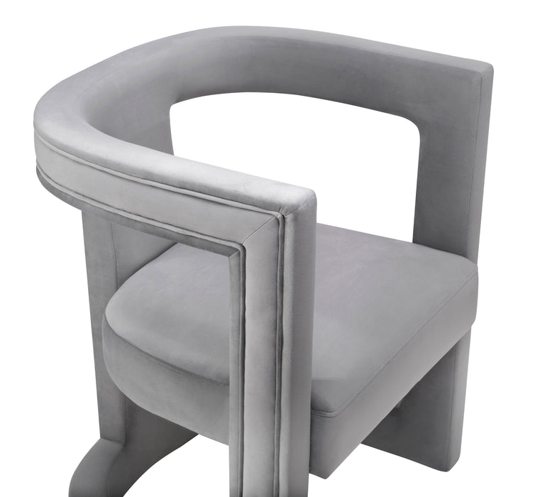 Ada Grey Velvet Chair