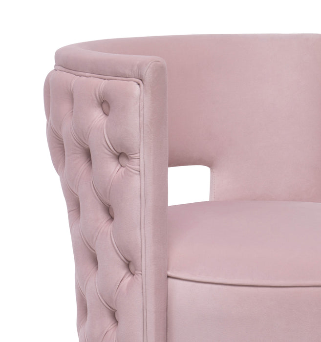 Mimosa Blush Velvet Swivel Chair