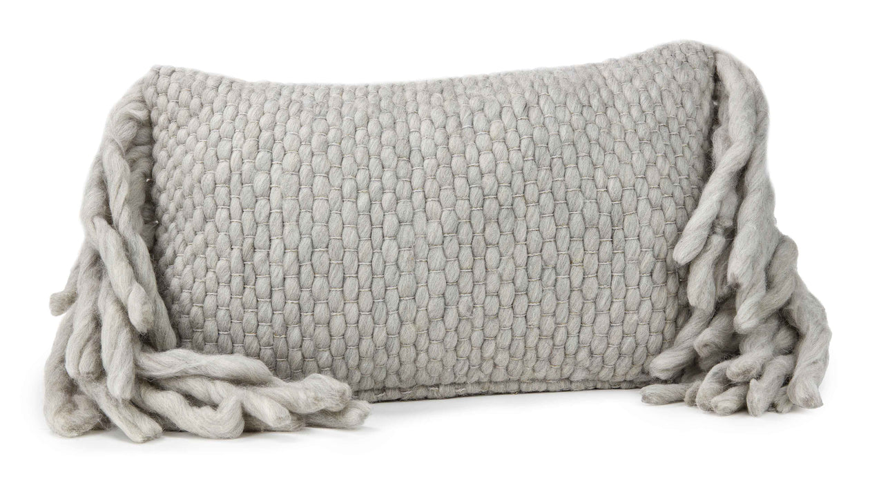 Afrino Wool Grey Pillow