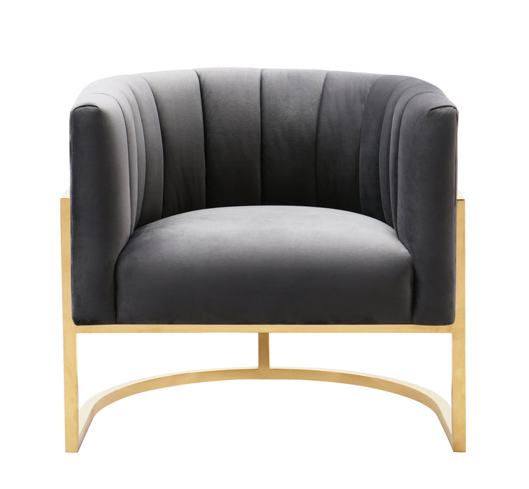 Magnolia Grey Velvet  Chair