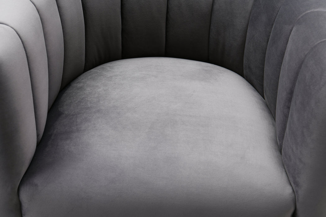 Magnolia Grey Velvet  Chair