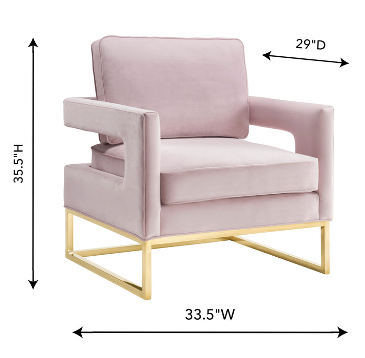 Avery Blush Velvet Chair