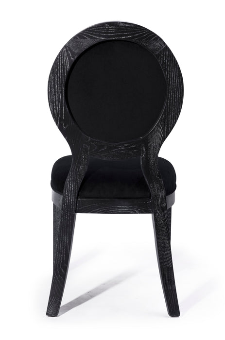 Cerused Oak Black Chair-Set of 2