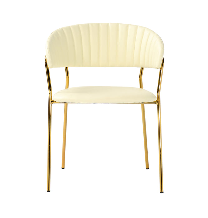 Padma Cream Vegan Leather Chair (Set of 2)
