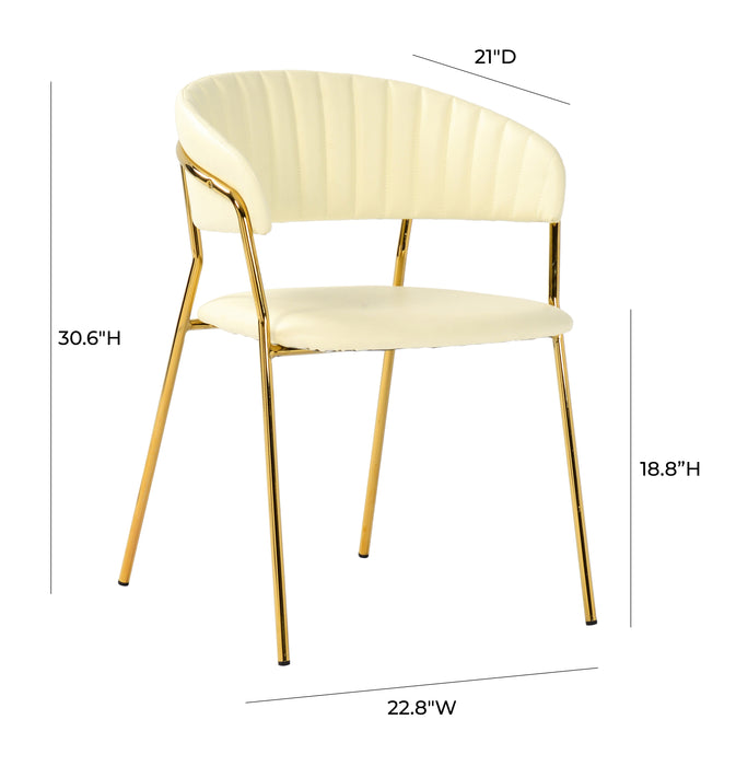 Padma Cream Vegan Leather Chair (Set of 2)