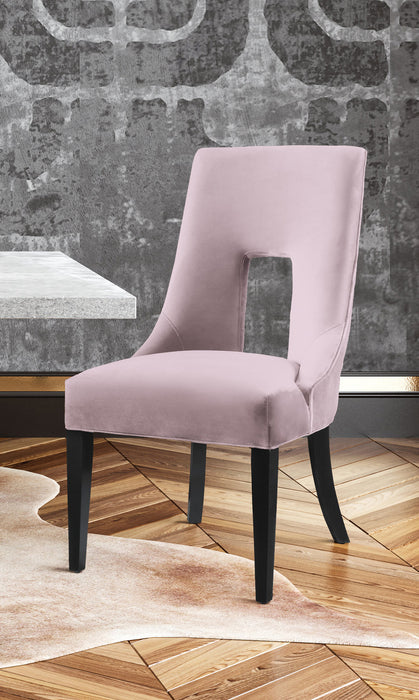 Lipstick Blush Velvet Dining Chair