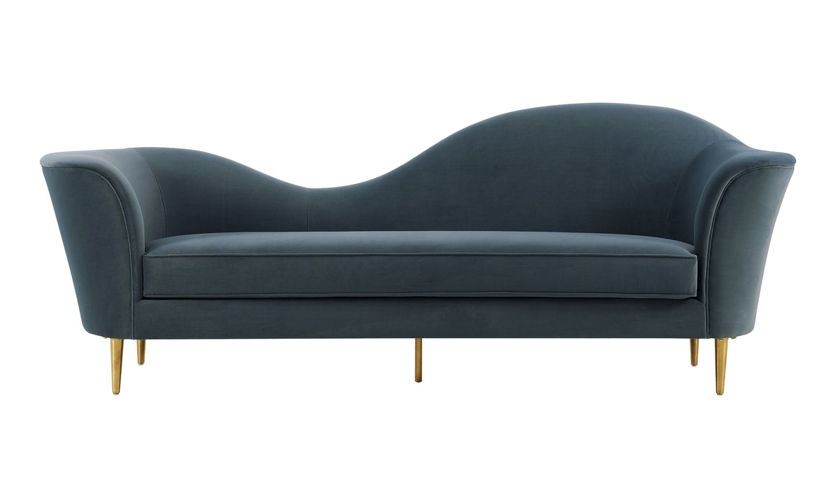 Plato Grey Velvet Sofa
