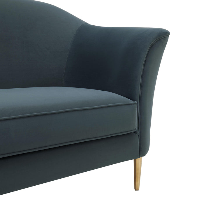 Plato Grey Velvet Sofa