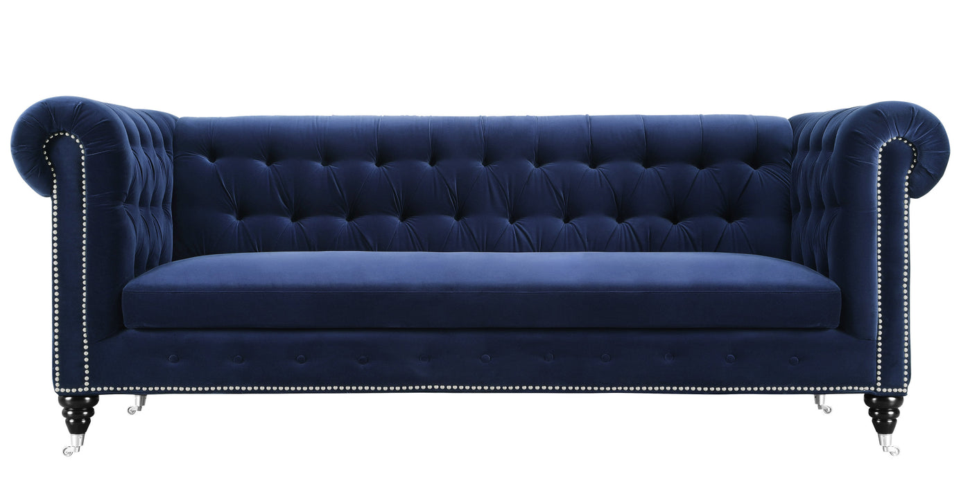 Hanny Navy Blue Velvet Sofa