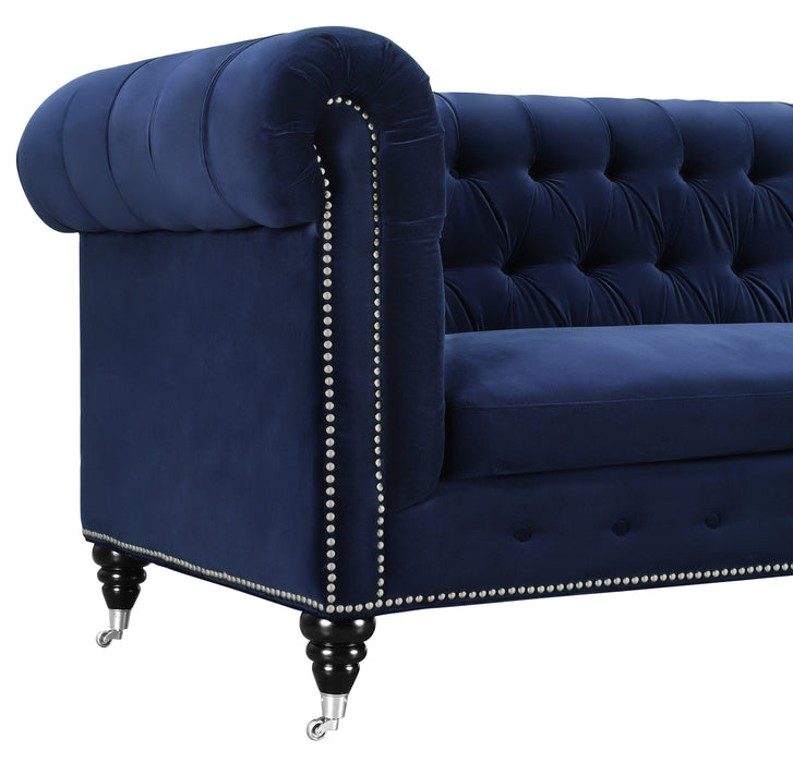 Hanny Navy Blue Velvet Sofa