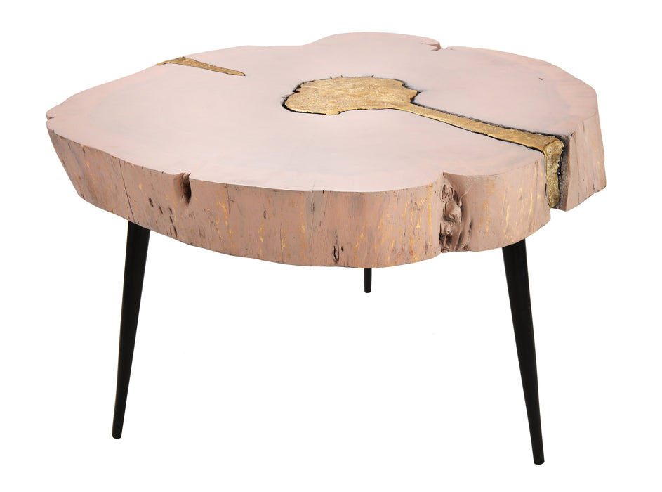 Timber Pink and Brass Coffee Table