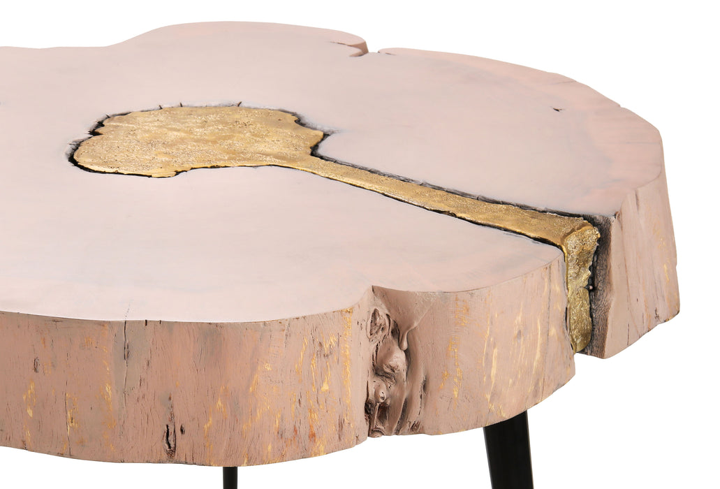 Timber Pink and Brass Coffee Table