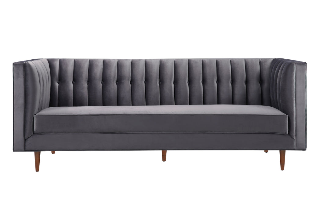 Sebastian Grey Velvet Sofa