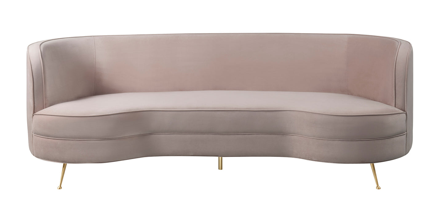 Flare Blush Velvet Sofa