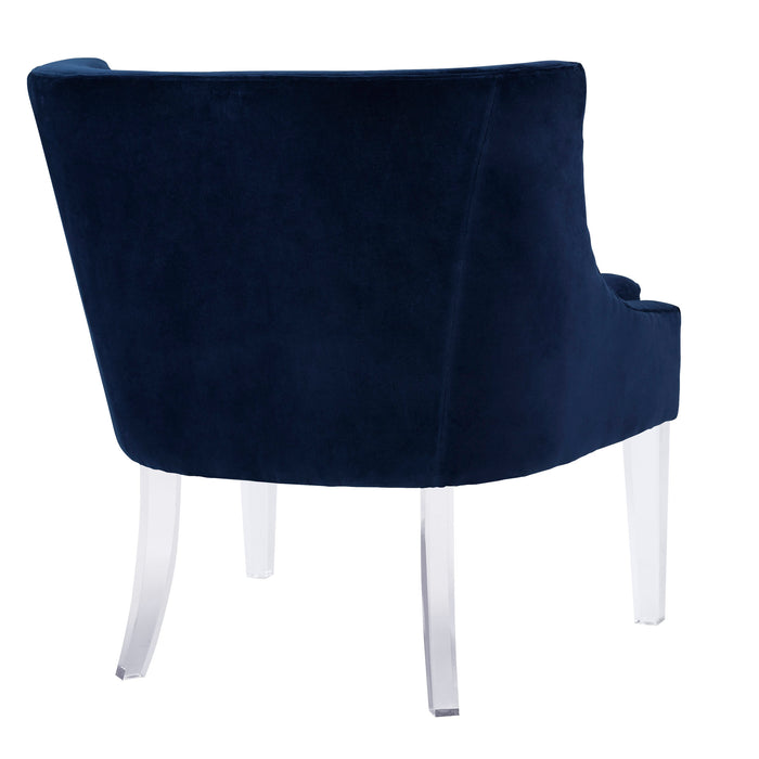 Myra Blue Velvet Chair