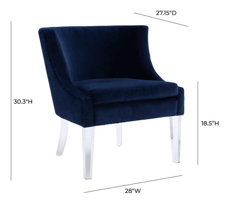Myra Blue Velvet Chair