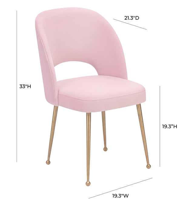Swell Blush Velvet Chair