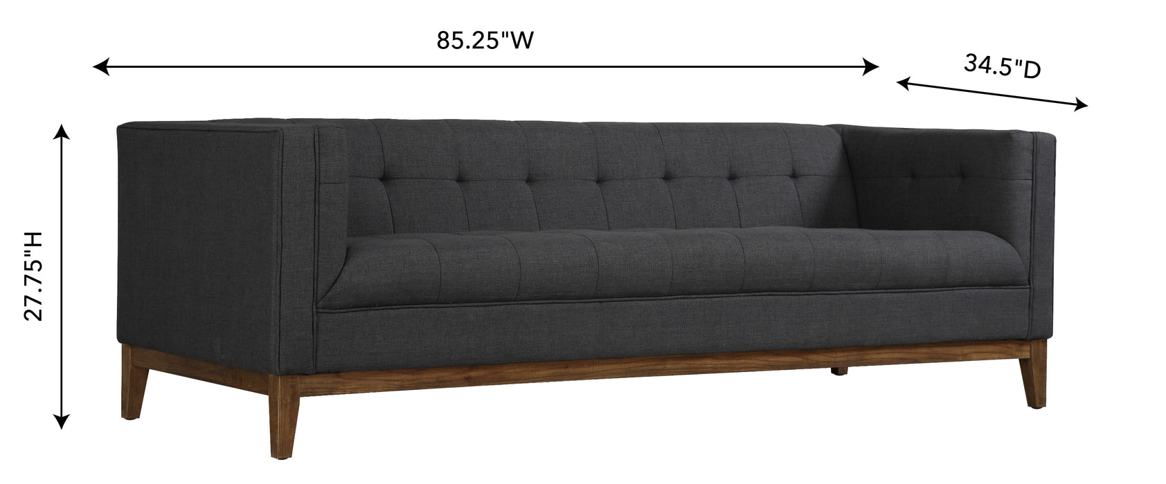 Gavin Grey Linen Sofa