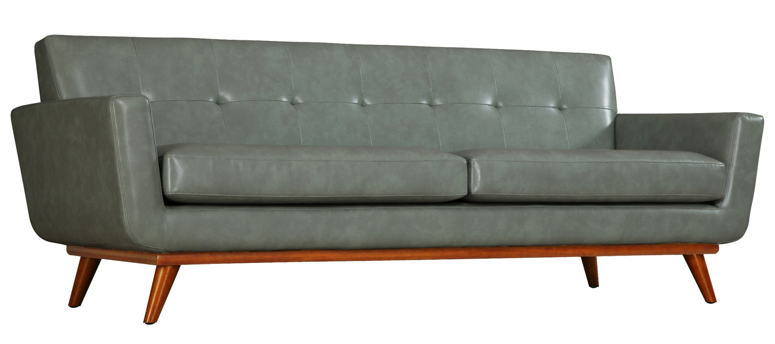 Lyon Smoke Grey Leather Sofa