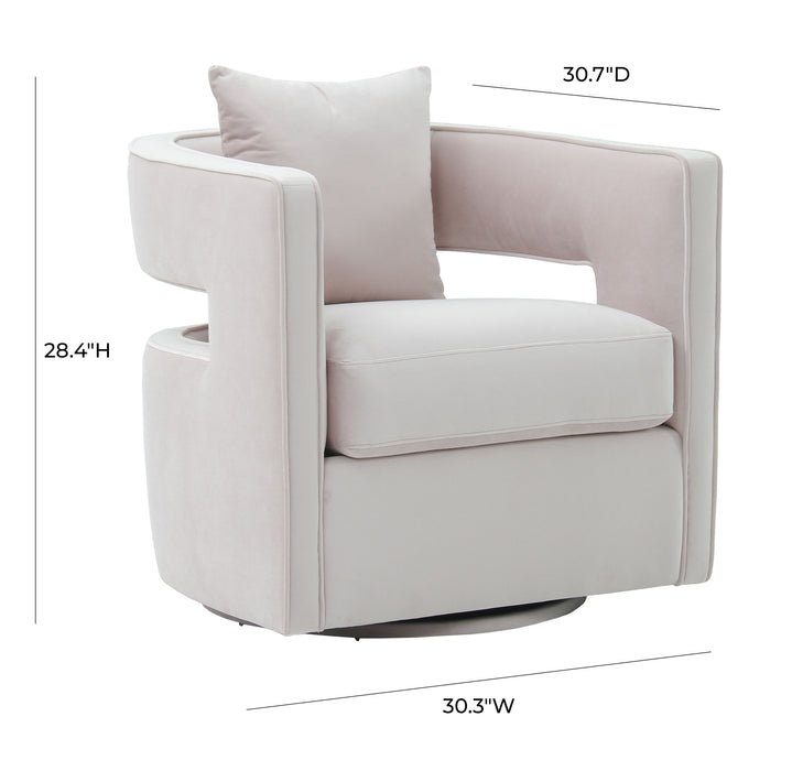 Kennedy Blush Velvet Swivel Chair