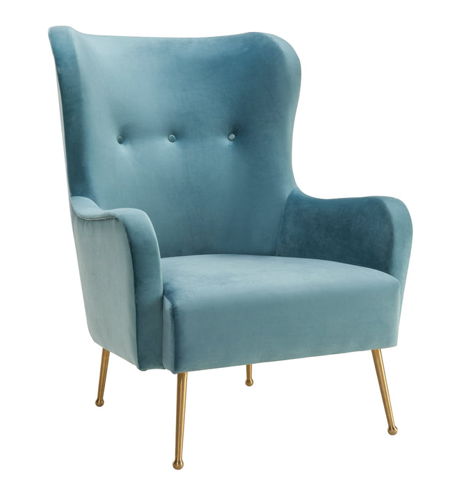 Ethan Sea Blue Velvet Chair