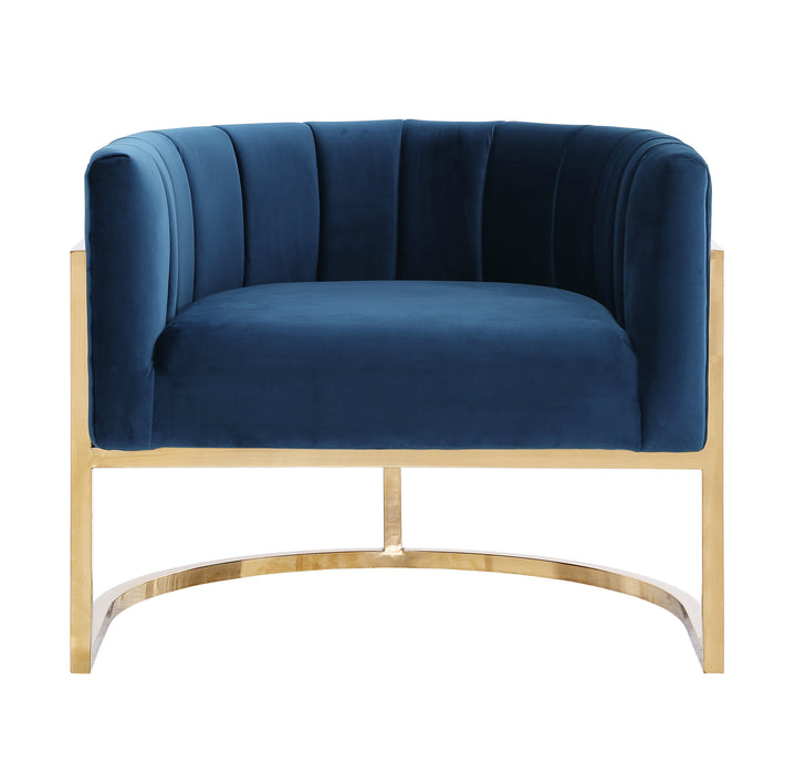 Magnolia Navy Chair with Gold Base