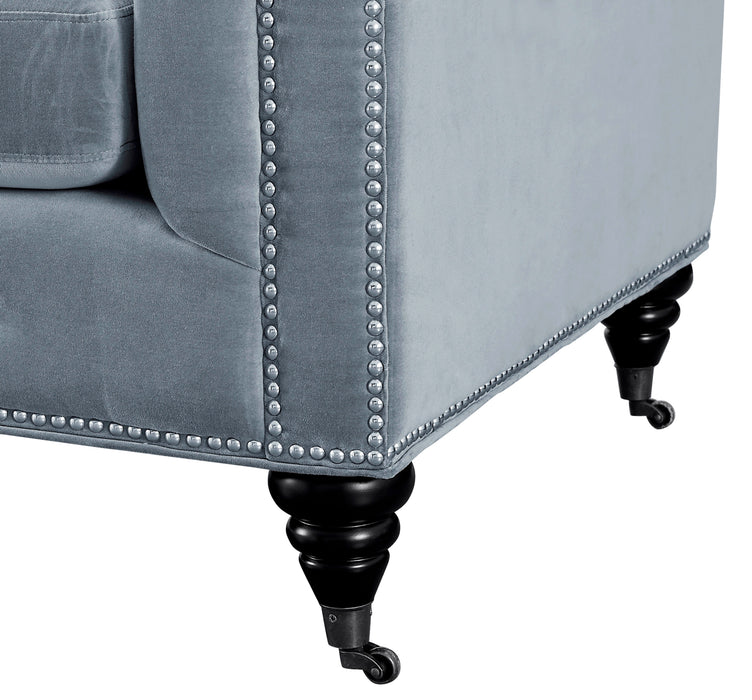 Hanny Grey Velvet Sofa