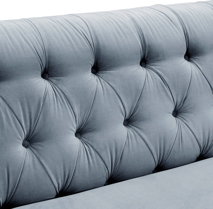 Hanny Grey Velvet Sofa