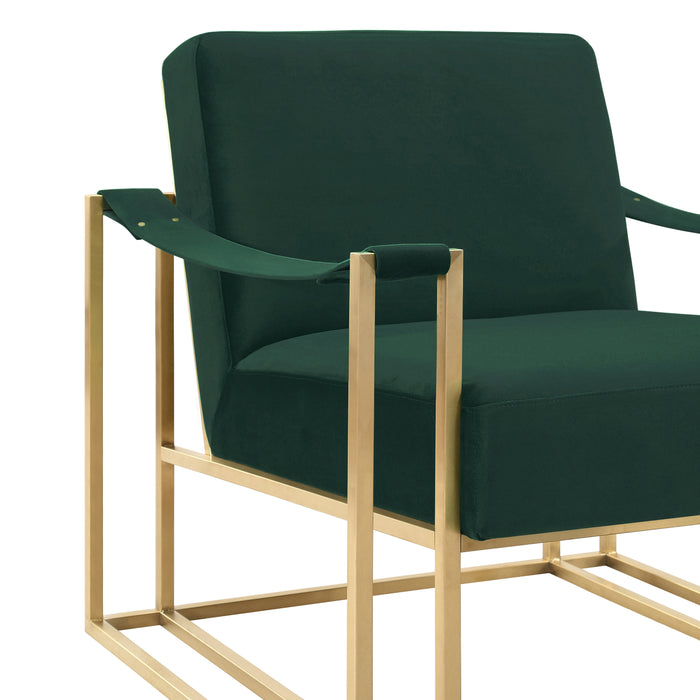 Baxter Forest Green Velvet Chair