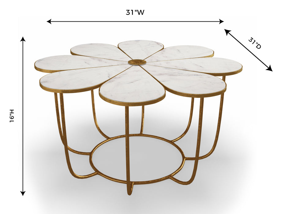 Flower Marble Cocktail Table