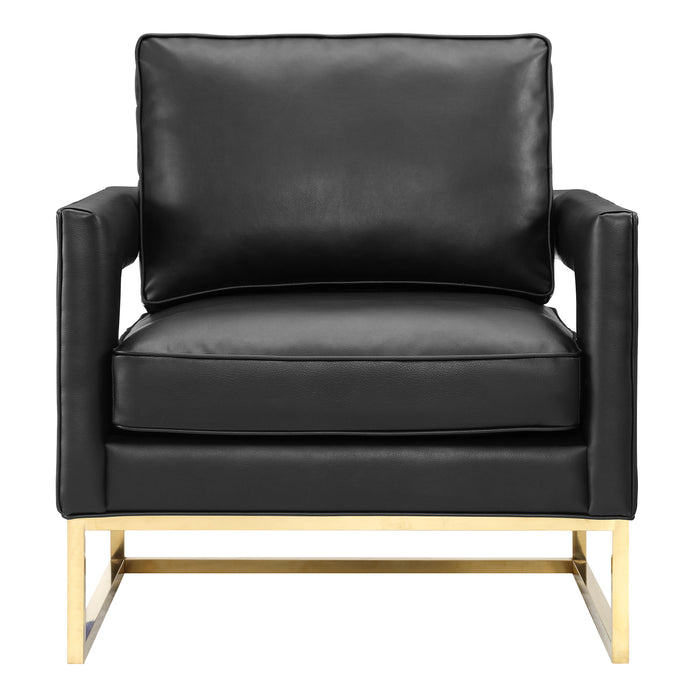 Avery Black Leather Chair