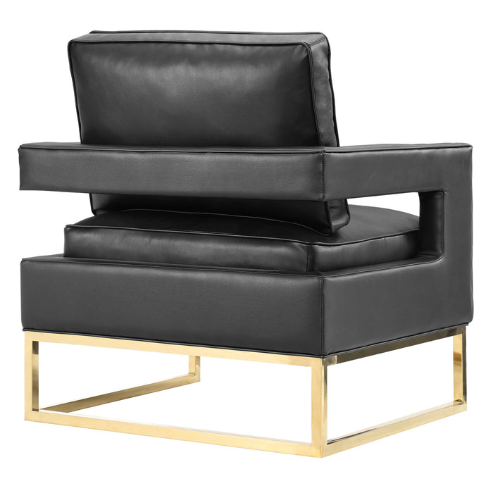 Avery Black Leather Chair