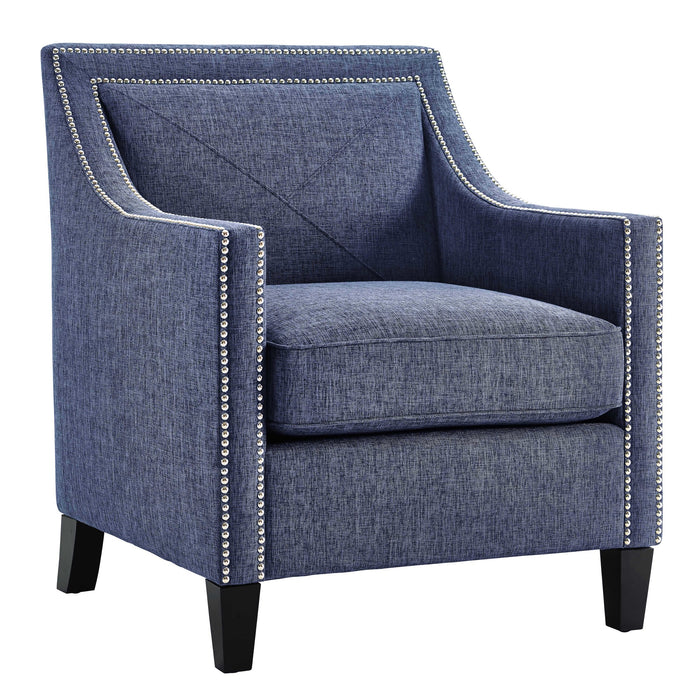 Asheville Blue Linen Chair