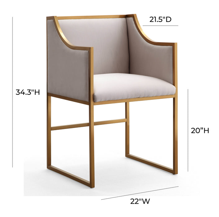 Atara Cream Velvet Gold Chair