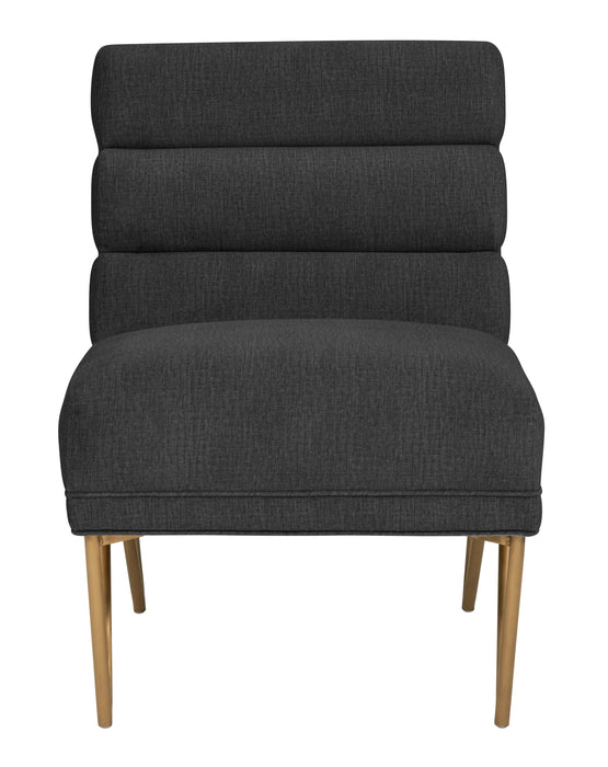 Kelly Slub Grey Velvet Chair