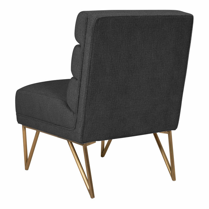 Kelly Slub Grey Velvet Chair