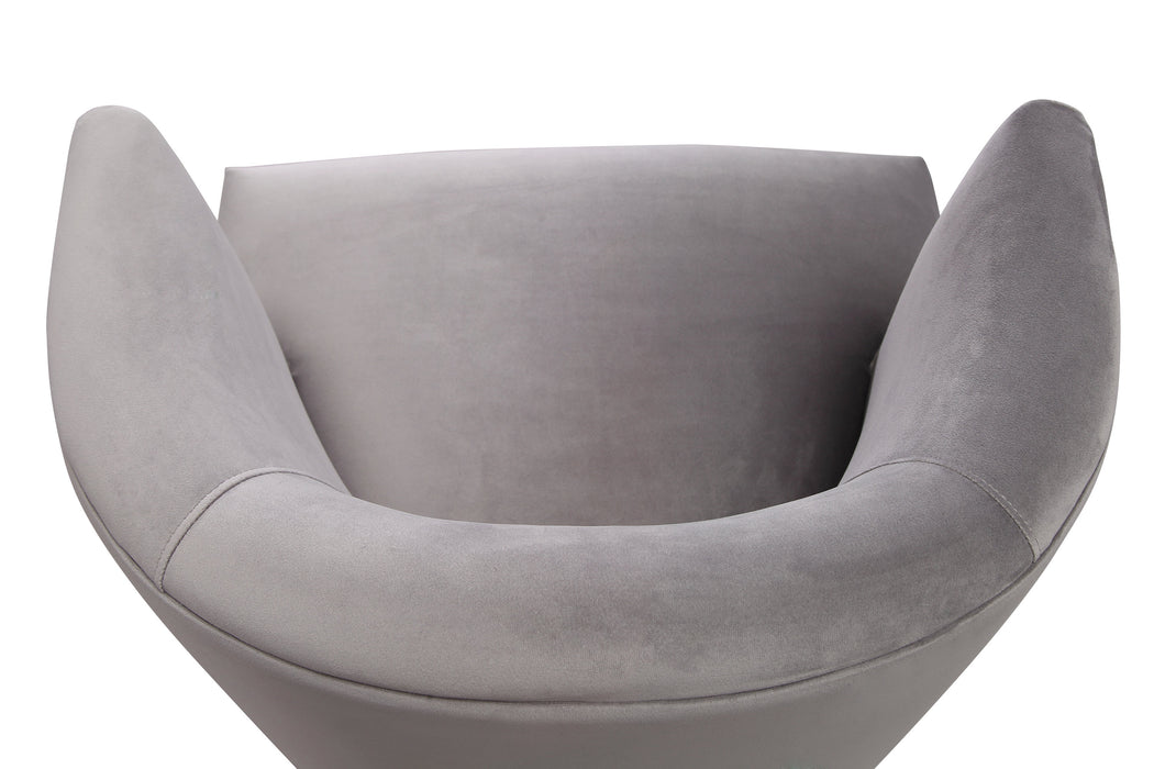 Eva Grey Velvet Chair