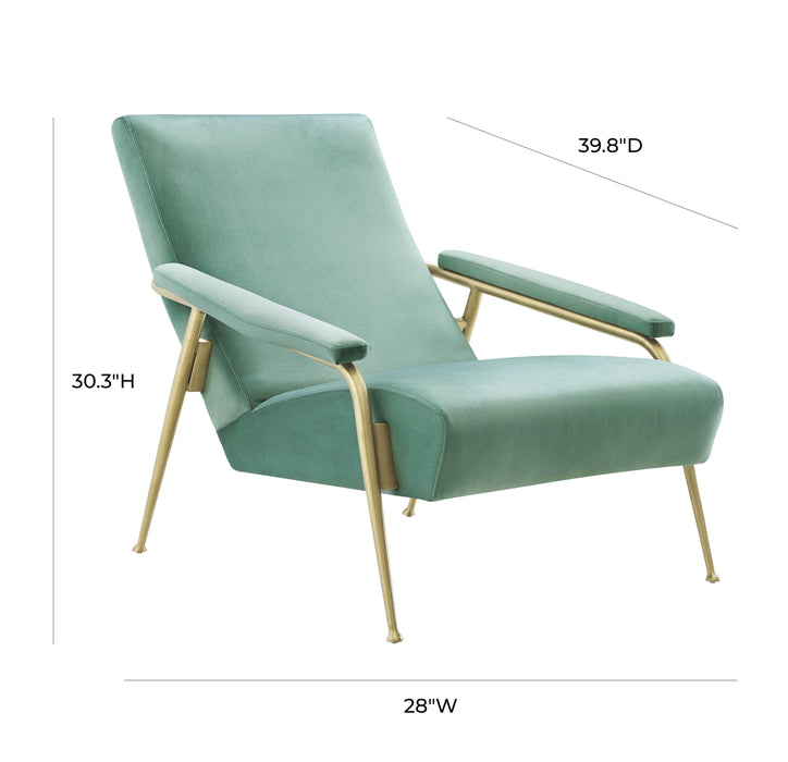 Abbey Mint Green Velvet Chair