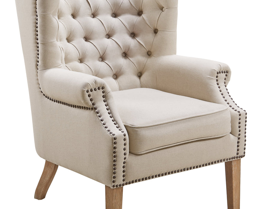 Abe Beige Linen Chair