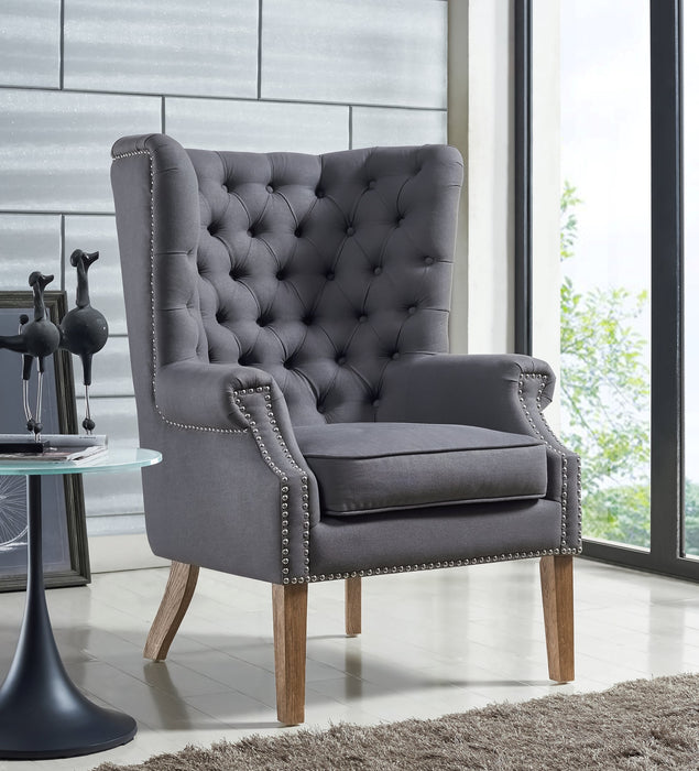 Abe Grey Linen Chair