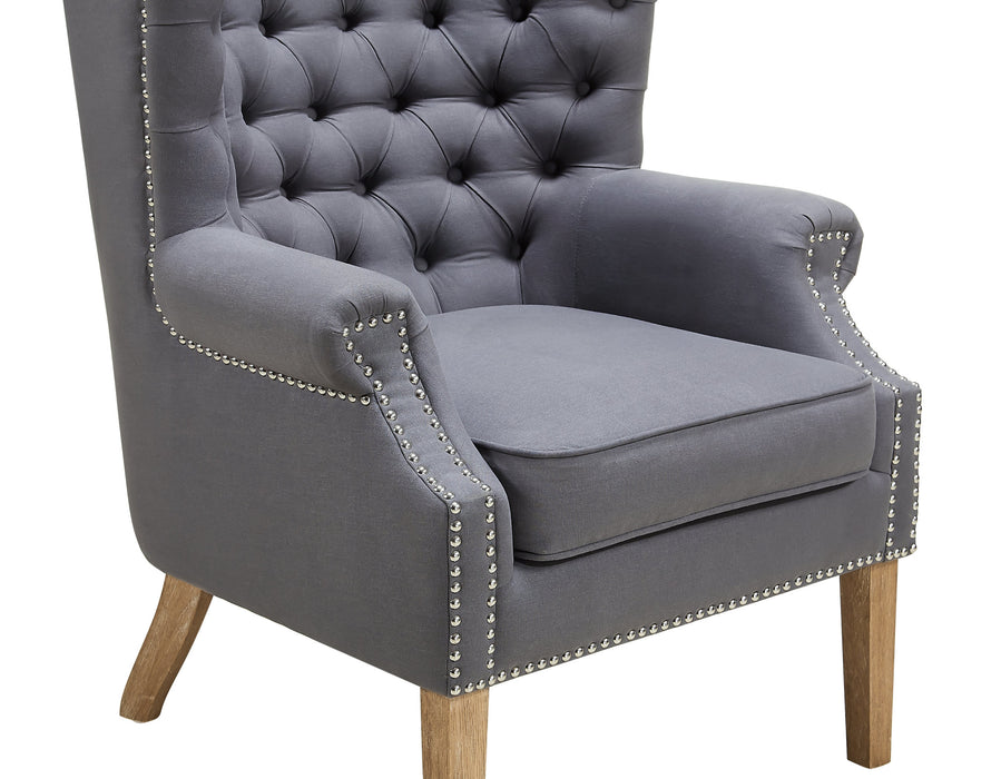 Abe Grey Linen Chair