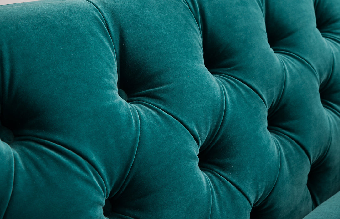 Rimini Green Velvet Sofa