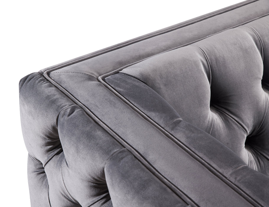 Rimini Grey Velvet Sofa
